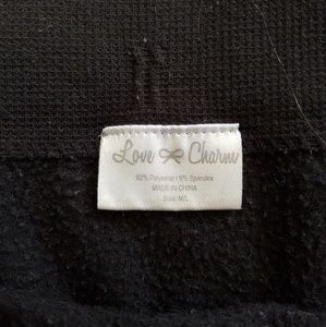 Black fleece lined Capri leggings